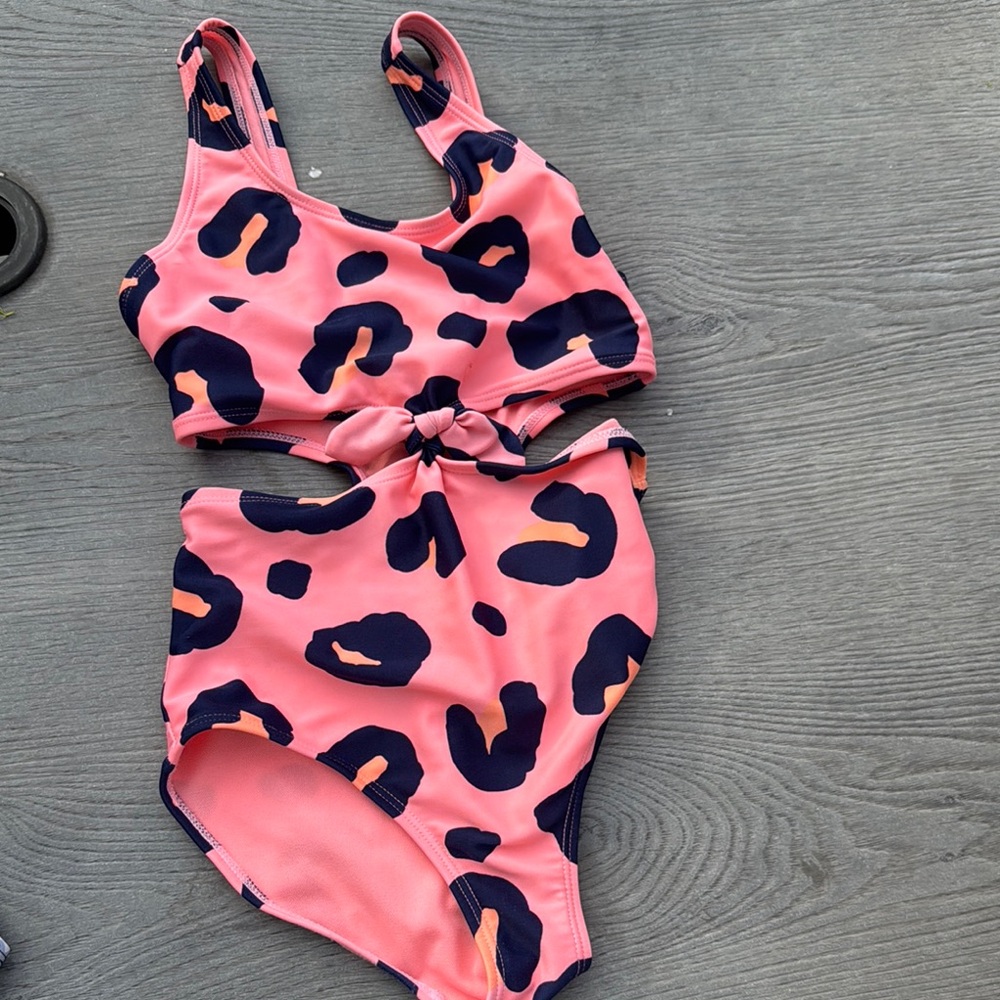 Pink Leopard Print Swimsuit